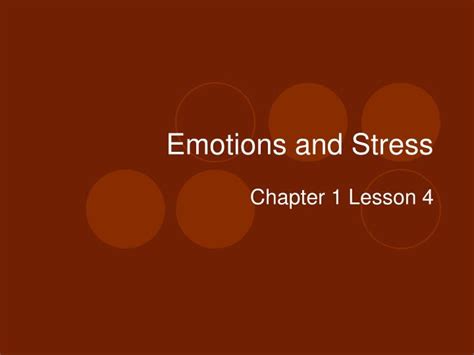 Ppt Emotions And Stress Powerpoint Presentation Free Download Id