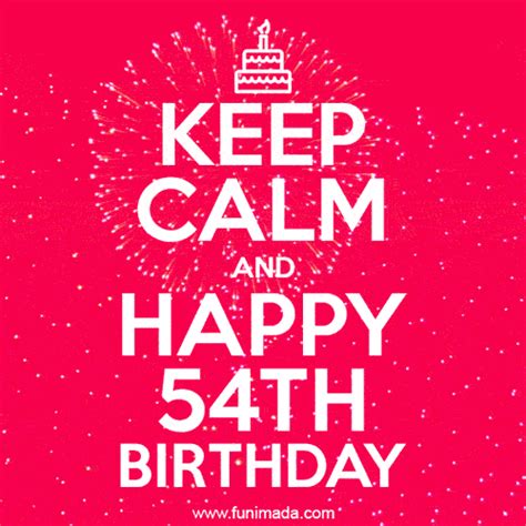 Keep Calm And Happy 54th Birthday 