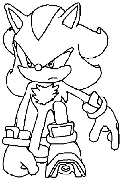 Shadow The Hedgehog Image Coloring Page Free Printable Coloring Pages
