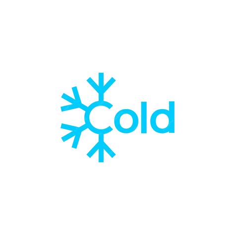 Premium Vector Cold Or Cool Logo With Ice Symbol And Typography Design