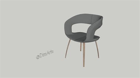 Fabric Wooden Chair Silla De Tela Y Madera 3d Warehouse