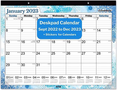 Buy Cranbury Large Deskpad Calendar 2022 2023 Seasons 17x22 Use