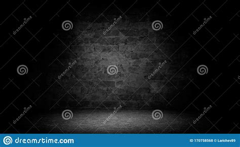 Abstract Black Brick With Vignette Background Studio Backdrop Well