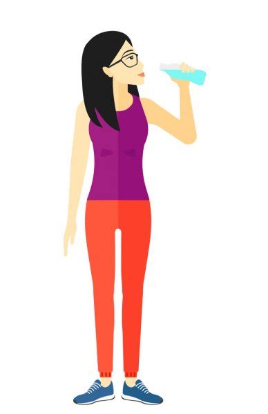 Woman Drinking Water Stock Vectors Royalty Free Woman Drinking Water