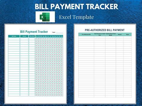 Bill Payment Tracker Excel Template Bi Monthly Bill