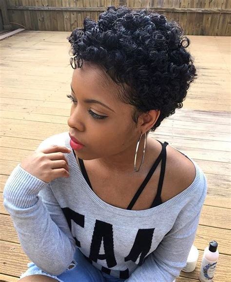 Her bob hairstyle can be your recommendation. Curly hairstyles for black women, Natural African American ...