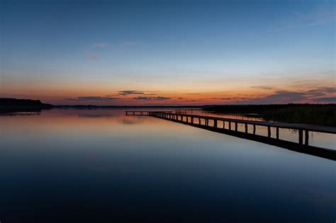 Lake Pier Sunset Free Photo On Pixabay