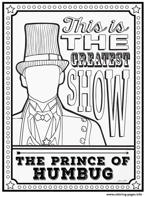 Print The Greatest Showman The Prince Of Humbug Coloring Pages