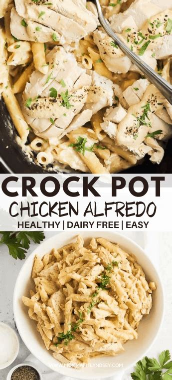Healthy Crock Pot Chicken Alfredo Momma Fit Lyndsey