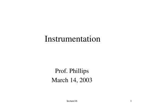 Ppt Instrumentation Powerpoint Presentation Free Download Id9070592