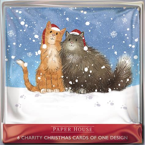 Sugar free peppermint gum pack. Pack of 6 Christmas Cats Charity Christmas Cards | Cards