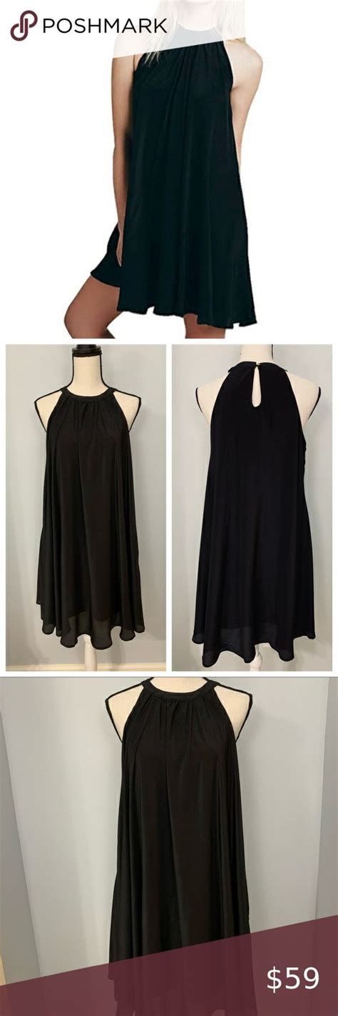 Black Halterneck Swing Dress Carol Macleod