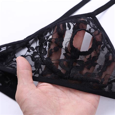 Sexy Women Sheer Lace Bra Bralette Open Cups See Through Underwired