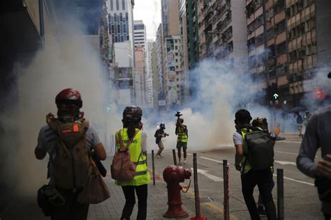 Hong Kong Police Fire Tear Gas Water Cannon At Protesters Cleveland Com