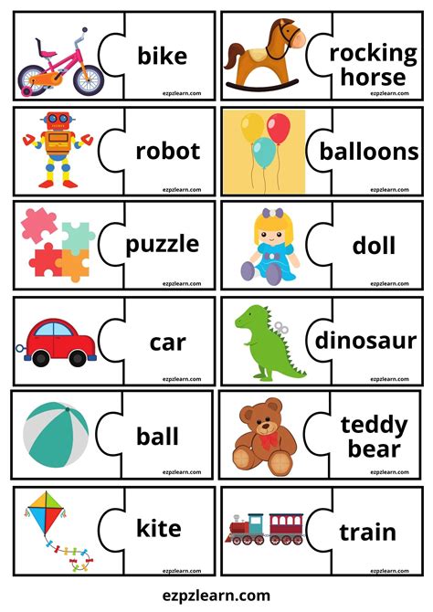 Toys Word Match Game
