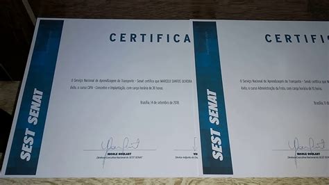 Certificados EAD SEST SENAT - YouTube