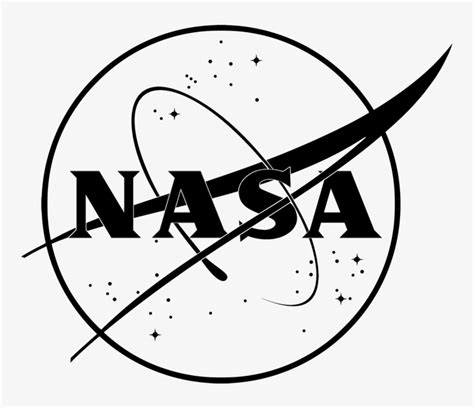 Nasa Insignia Black Line Nasa Logo One Color Free Transparent Png