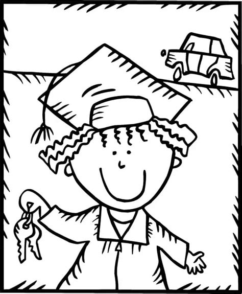 Kindergarten Graduation Coloring Page Free Printable Coloring Pages