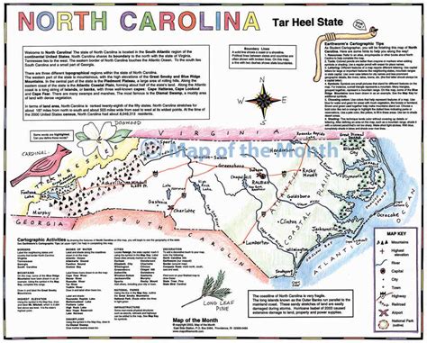 North Carolina Map Maps For The Classroom