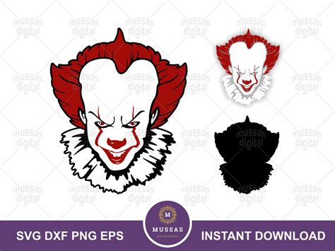 Pennywise Svg Layered Cricut