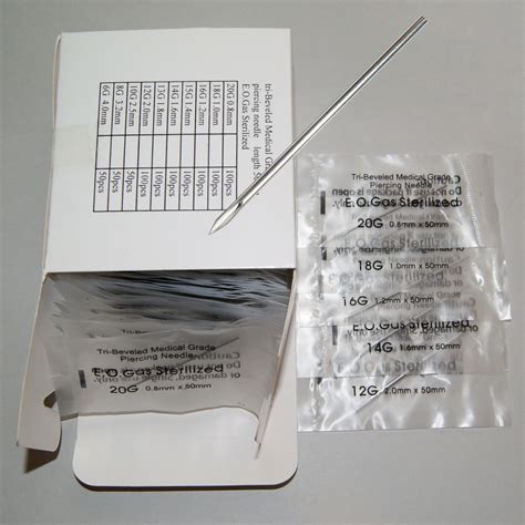 Sterilized Pierce Gauge Piercing Needle 12 13 15 16 18 20g Buy Nase