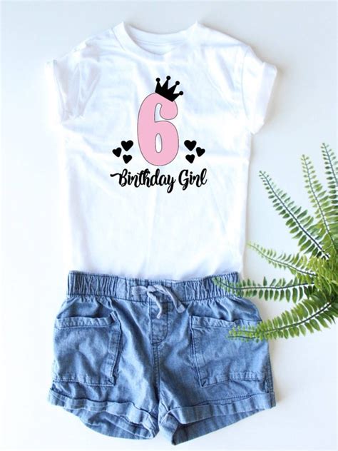 Birthday Girl 6th Birthday Shirt 6 Years Old 6th Etsy