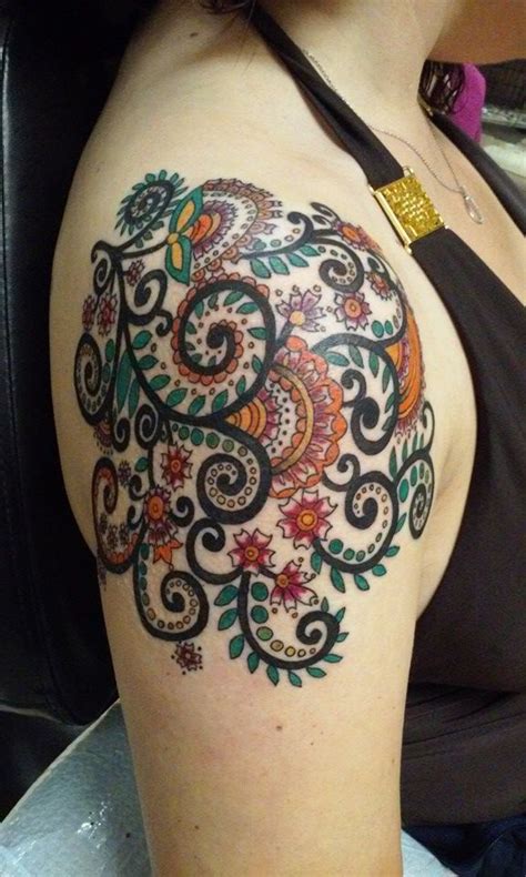Paisley Design Tattoo Paisley Tattoo Sleeve Paisley Flower Tattoos