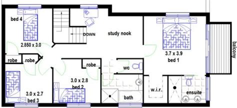 modern narrow lot  bedroom study townhousesingle  bed