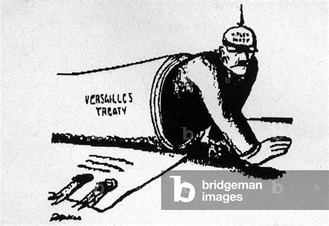 Image Of Cartoon Of The Treaty Of Versailles Bw Photo