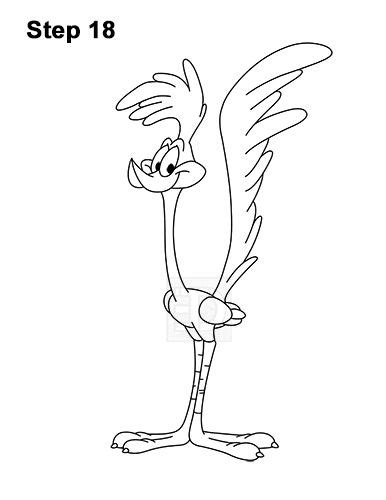 How To Draw The Road Runner Looney Tunes Video Step By Step Pictures