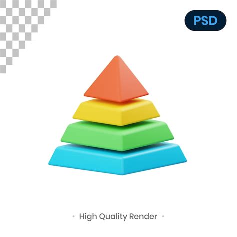 Premium Psd Pyramid Chart 3d Render Illustration Premium Psd