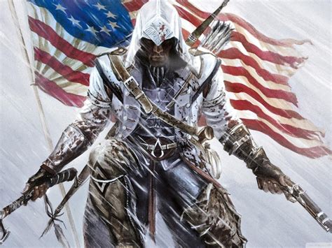 Assassins Creed Connor Kenway Hd Desktop Wallpaper Widescreen