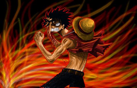 Luffy hd wallpapers and background images. OP - Angry Luffy -coloured- by ShinyZango on DeviantArt