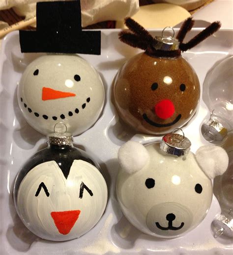 Cute Holiday Diy Ornaments Rudolph Snowman Penguin And