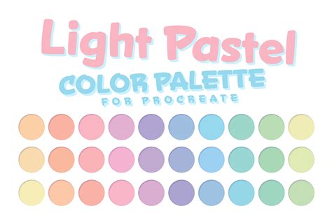 Pastel Beach Inspired Procreate Color Palette Pastel Color Swatches