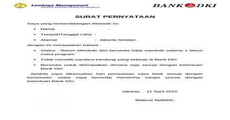 Dibawah ini contoh surat pernyataan belum menikah, yang bisa digunakan untuk berbagai macam keperluan. Surat Pernyataan Tidak Memiliki Saudara Kandung Di Bank Bri - Kumpulan Surat Penting