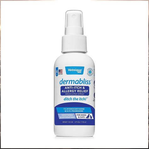 Vetnique Labs Dermabliss Anti Itch And Allergy Relief Spray For Dogs
