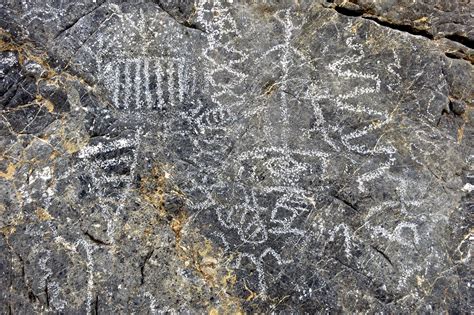 Titus Canyon Petroglyphs At Klare Spring