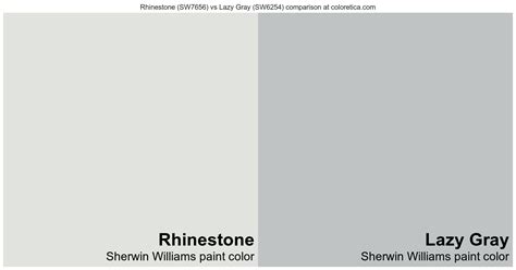 Sherwin Williams Rhinestone Vs Lazy Gray Color Side By Side