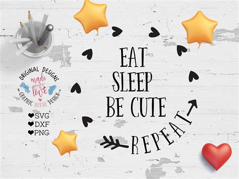 Download Nursery svg baby svg girl svg Eat Sleep be cute repeat svg | Etsy