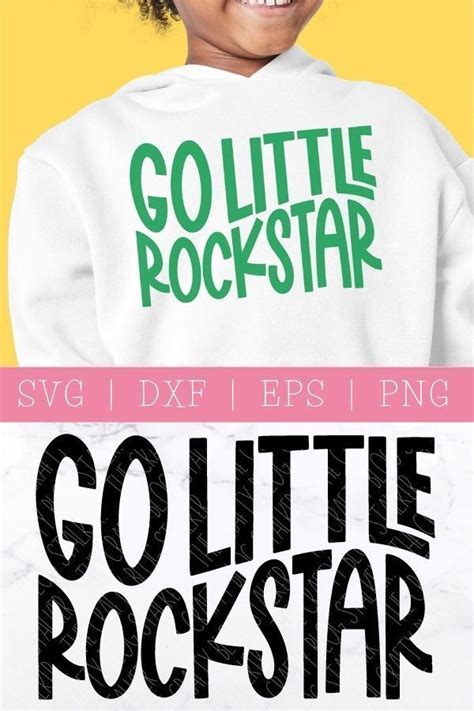 Go Little Rock Star Svg Wavy Text Svg Svg Files For Cricut Etsy In