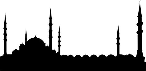 Mosque Painting Silhouette Png Transparent Simple Mosque Silhouette