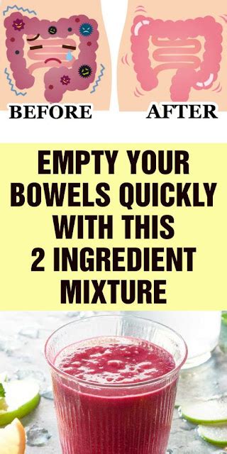 Empty Your Bowels Quickly With This 2 Ingredient Mixture Healthy Simply