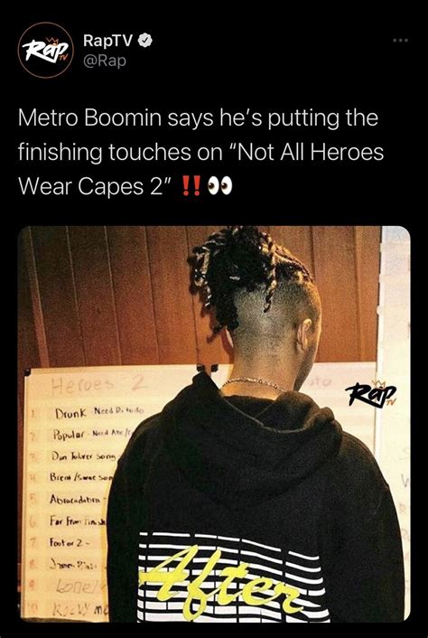 Off Topic But Metro Boomin Dropping Not All Heroes Wear Capes 2 Soon Rwestsubever