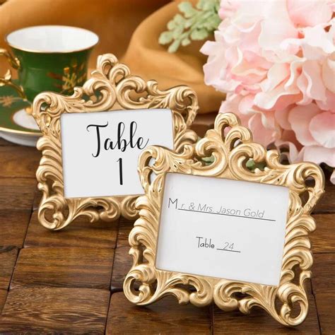 Gold Place Card Holders For Your Wedding Reception Picture Etsy