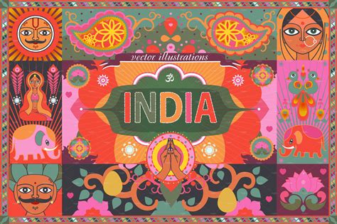 India Illustrations Pre Designed Illustrator Graphics Creative Market