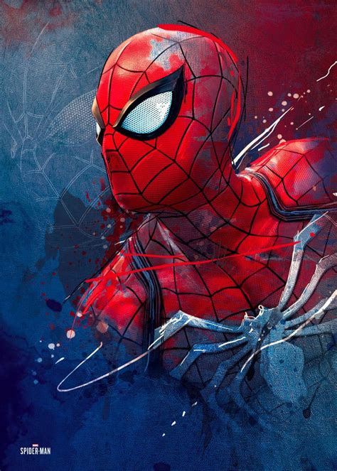 Webhead Poster Print By Marvel Us Displate Marvel Spiderman Art