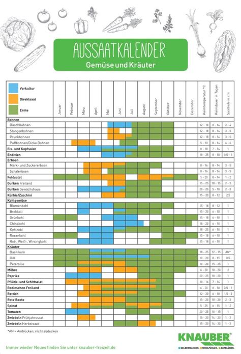 Familienheim und garten im juni 2021 | magazin für die mitglieder im verband wohneigentum e. Kalender für die Aussaat und Ernte von Gemüse und Kräutern ...