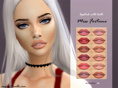 The Sims Resource Miss Fortune`s Lipstick With Teeth By Angissi • Sims