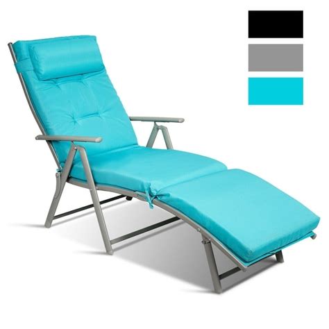 Outdoor Lightweight Folding Chaise Lounge Chair Blue Blue Overstock